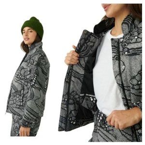 Sz XS FP Movement Bunny Slope Ski Puffer Jacket Black and White Free People NWOT